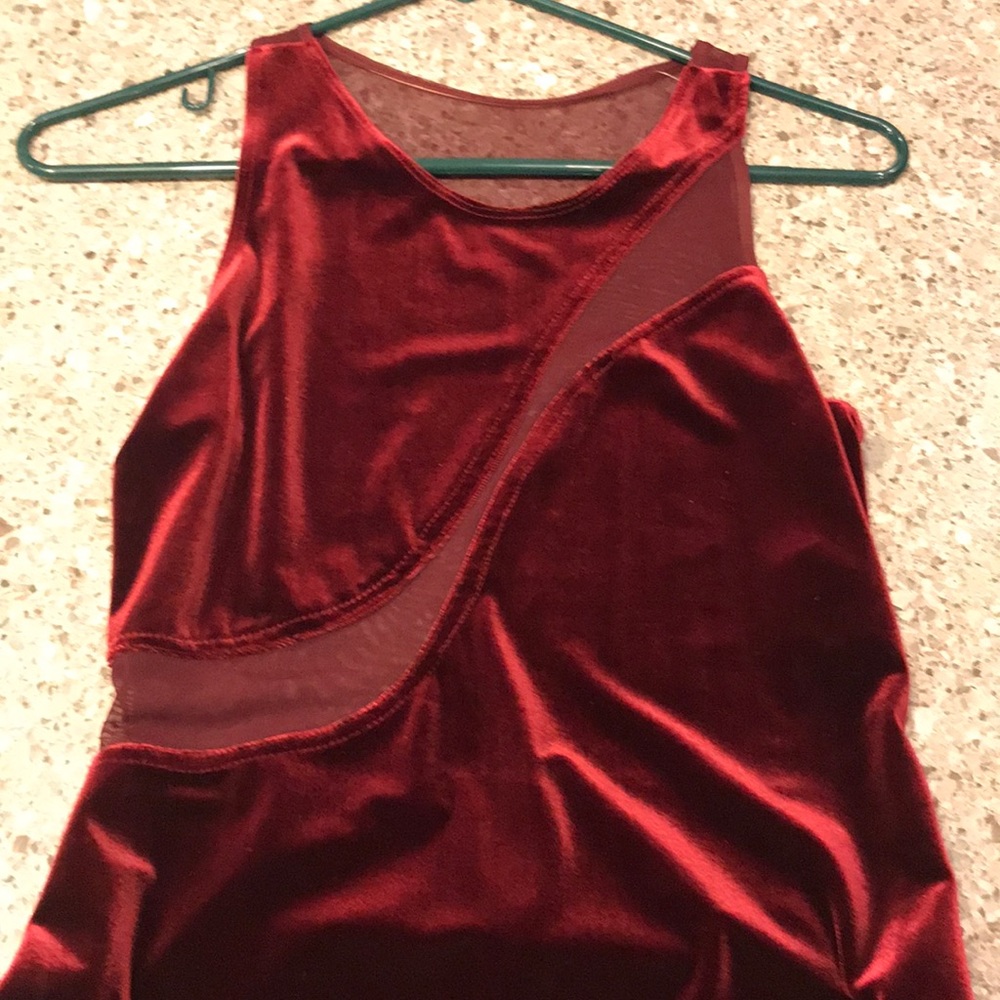 Sheer backed cocktail dress